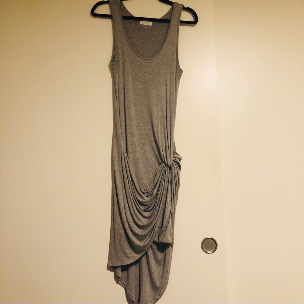 Grey wrap tank dress